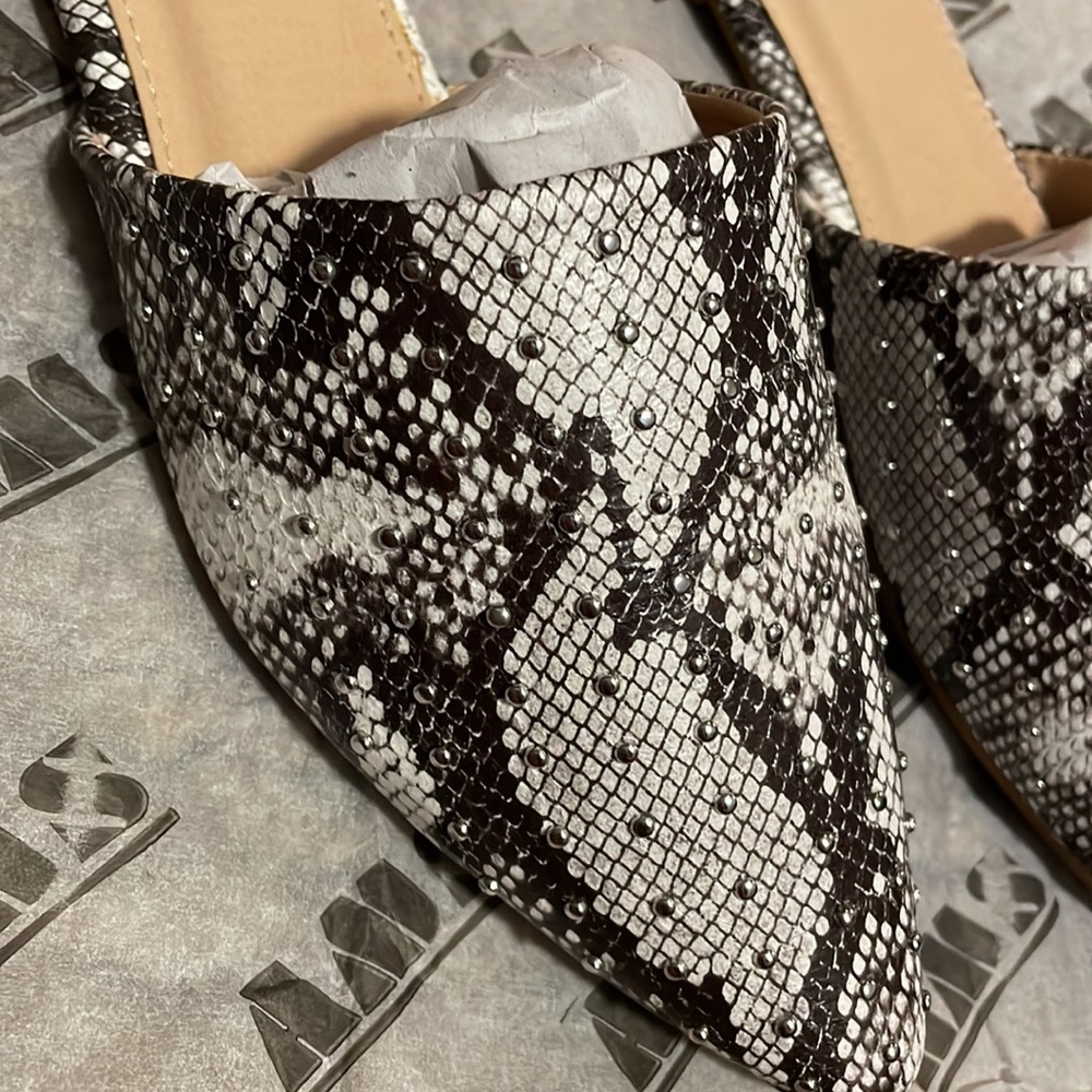 ams Isabella snakeskin studded mules - Picture 3 of 11
